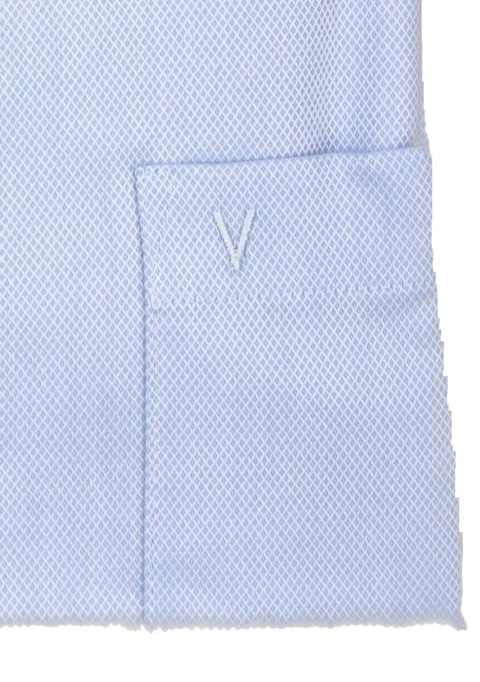   MARVELIS Modern Fit Hemd Langarm mit Brusttasche Struktur hellblau