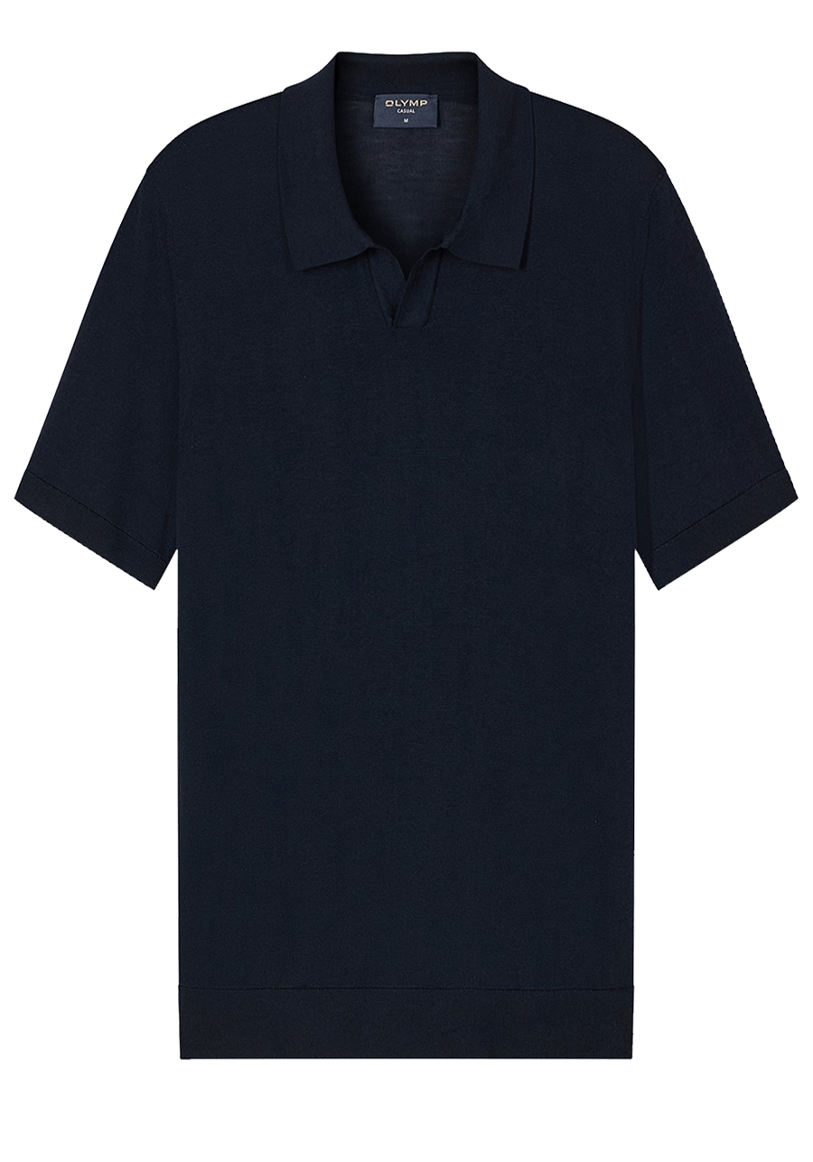 Produktbild f�r 'OLYMP Casual Polo Halbarm Polokragen Strick nachtblau'