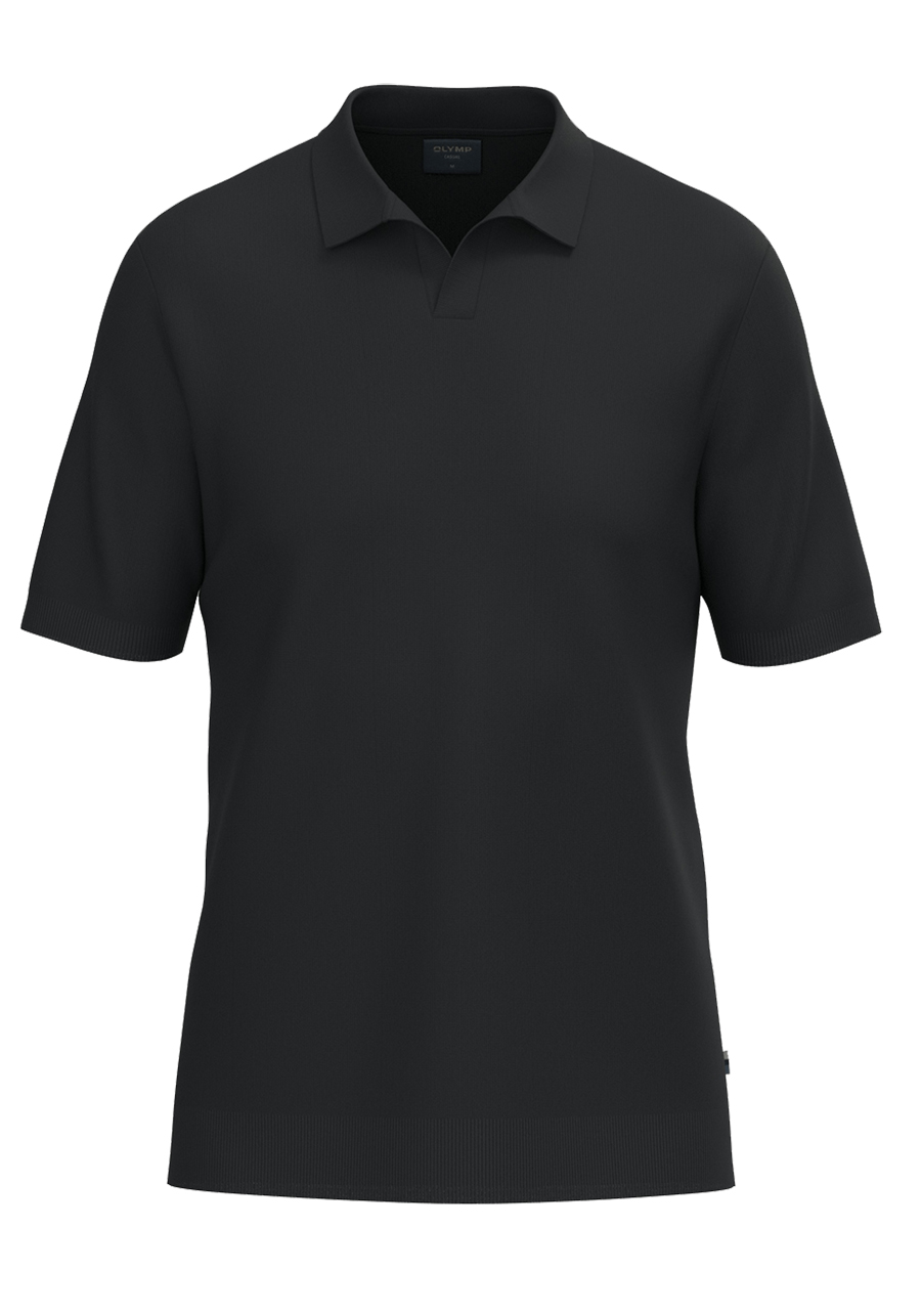 Produktbild f�r 'OLYMP Casual Polo Halbarm Polokragen Strick schwarz'