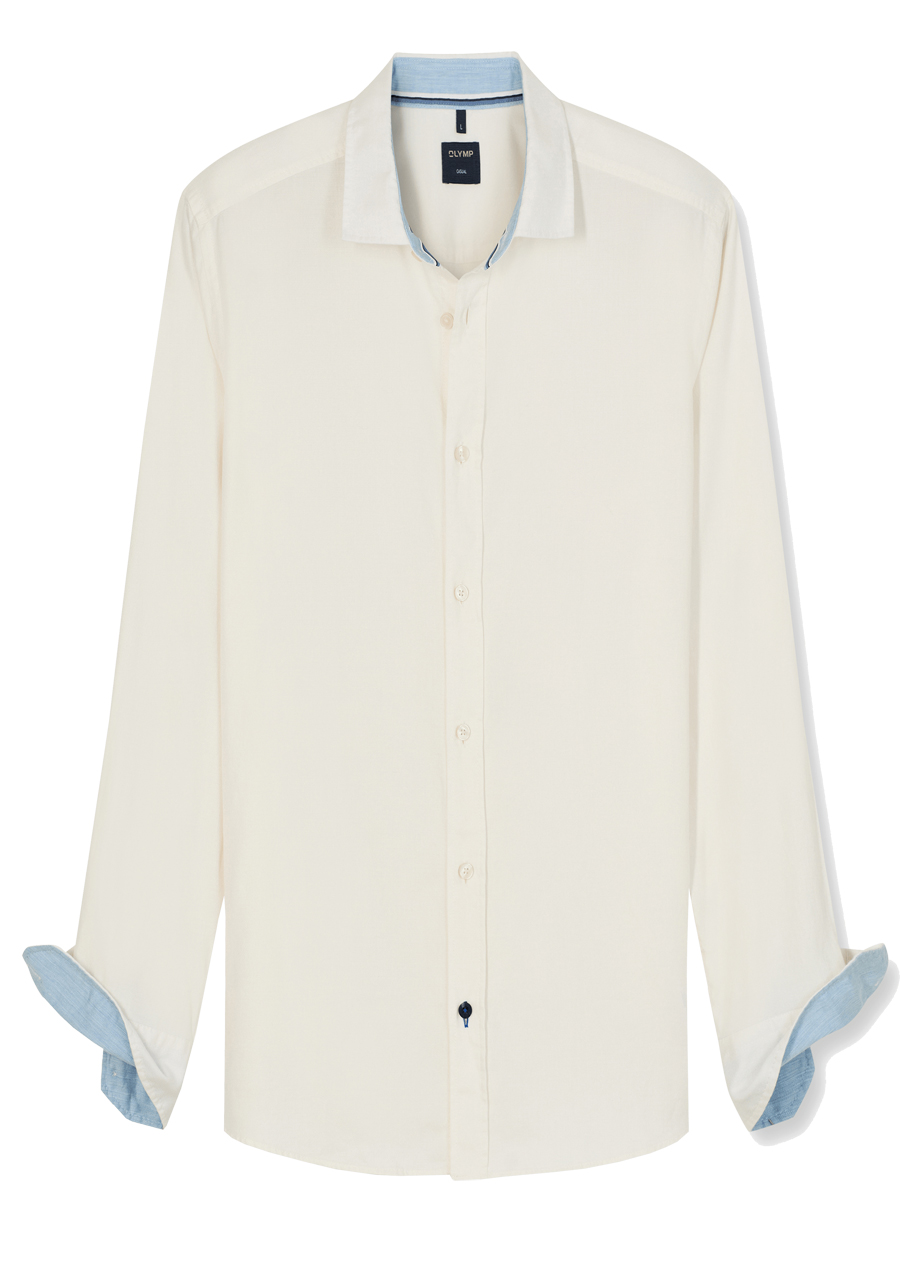 Produktbild f�r 'OLYMP Casual Hemd Langarm New Kent Kragen Struktur wei�'