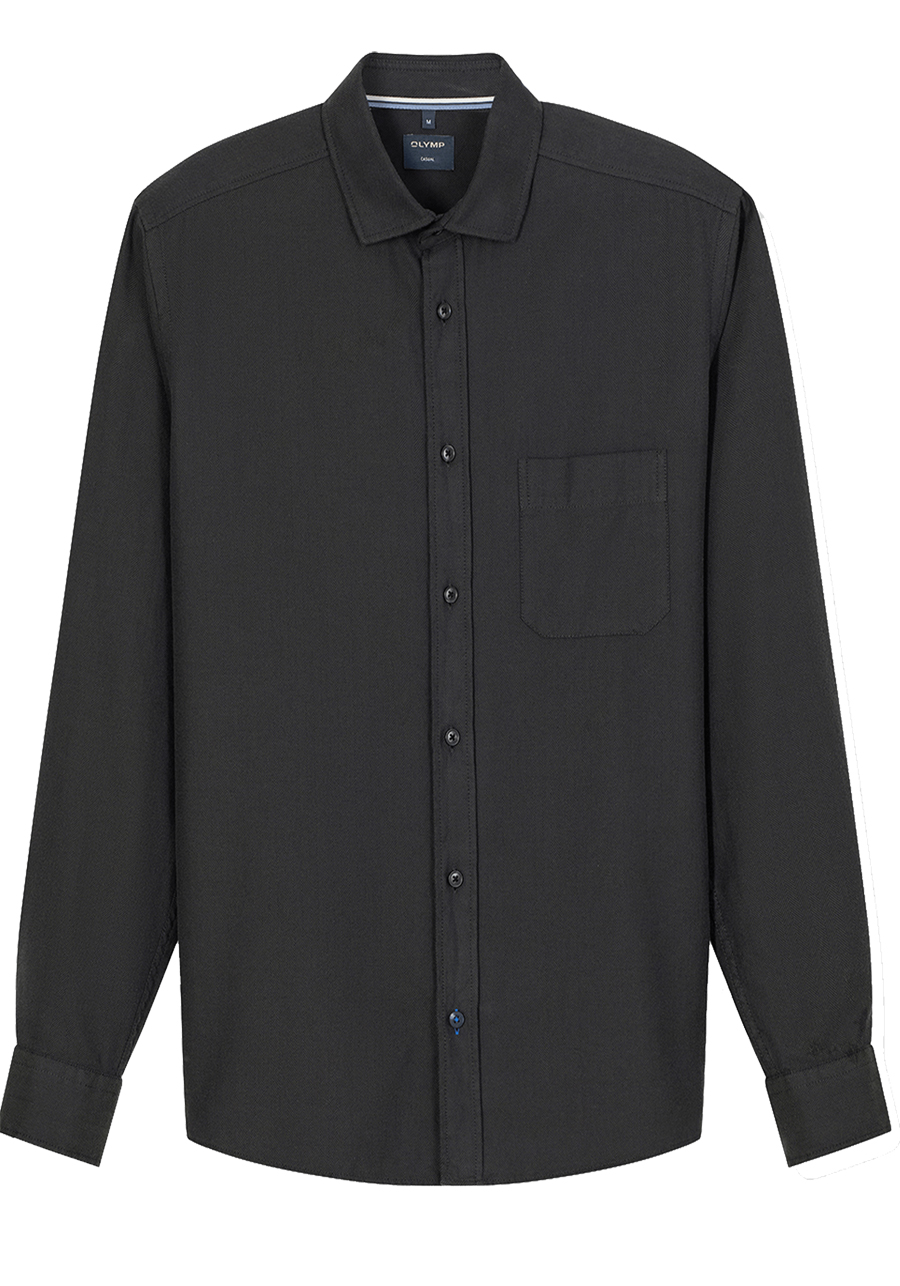 Produktbild f�r 'OLYMP Casual Hemd Langarm New Kent Kragen Fischgrat anthrazit'
