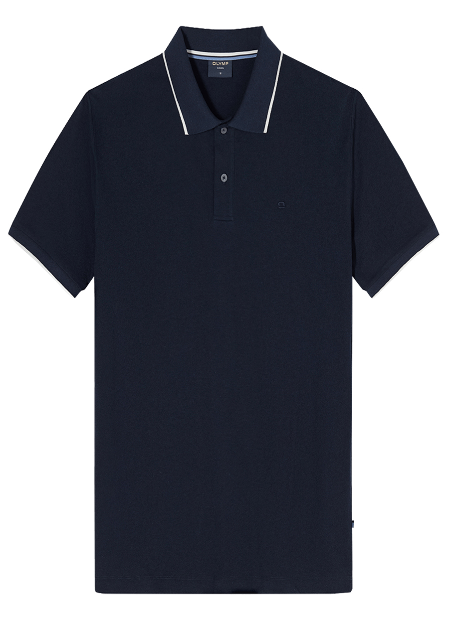 Produktbild f�r 'OLYMP Casual Polo Halbarm gekn�pfter Polokragen Jersey navy'