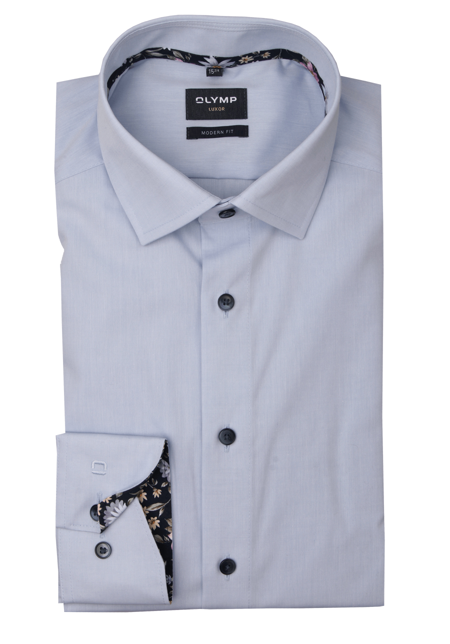 Produktbild fr 'OLYMP Luxor comfort fit Hemd Langarm New Kent Kragen hellblau'