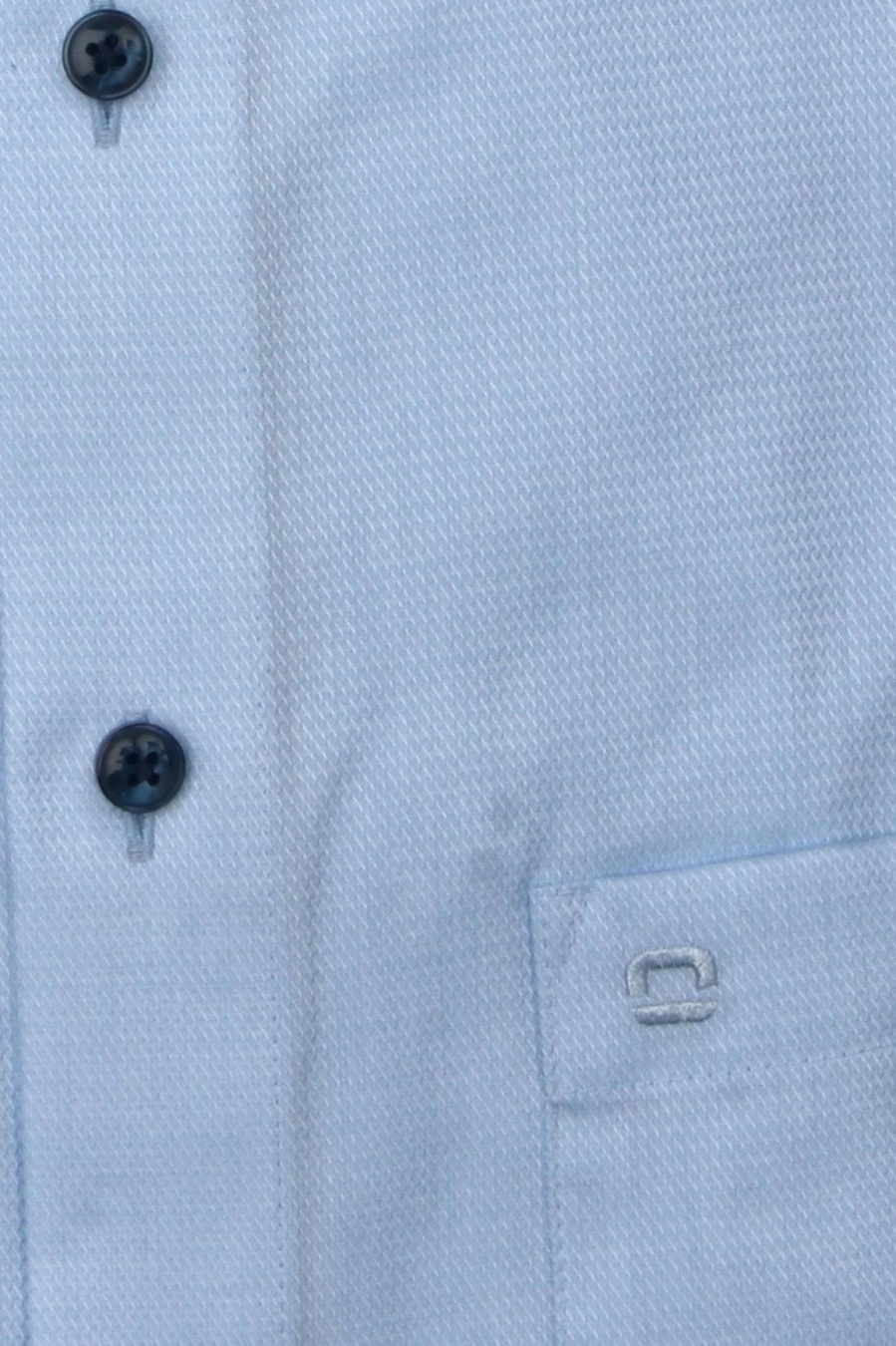 Produktbild fr 'OLYMP Luxor modern fit Hemd extra kurzer Arm New Kent Kragen Struktur hellblau'