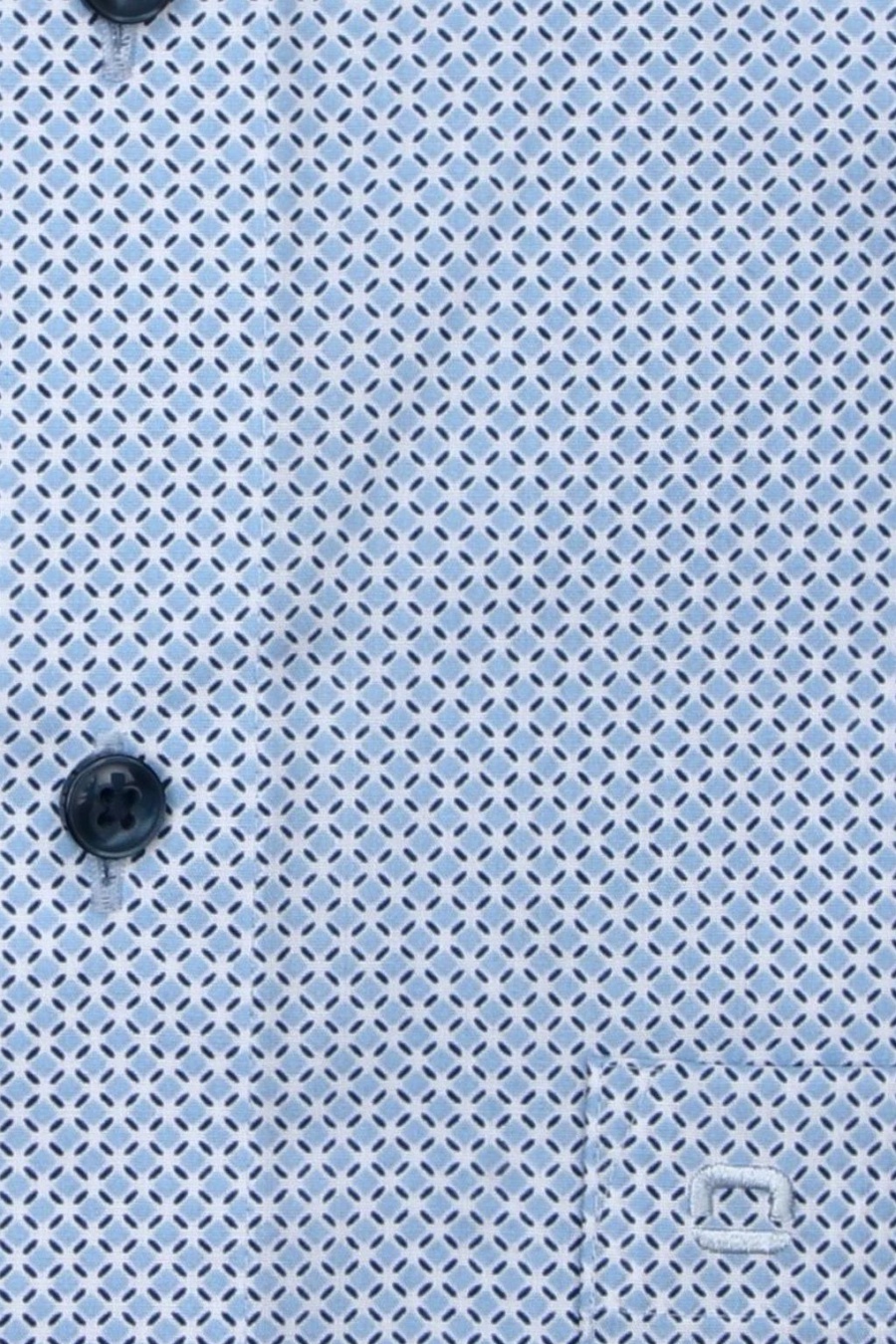 Produktbild fr 'OLYMP Luxor modern fit Hemd extra langer Arm New Kent Kragen Muster blau'