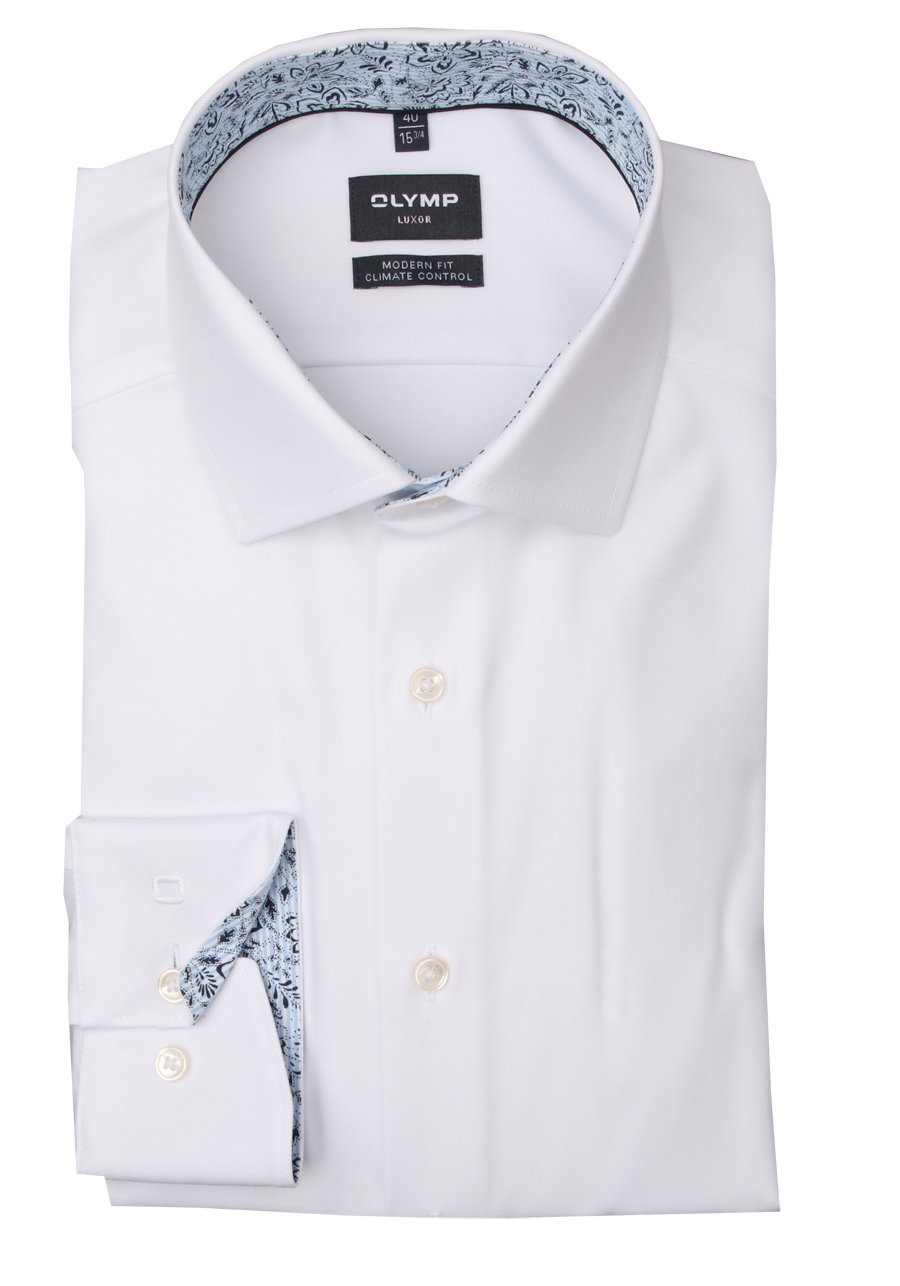 Produktbild fr 'OLYMP Luxor 24/Seven modern fit Hemd extra langer Arm New Kent Kragen Stretch wei'