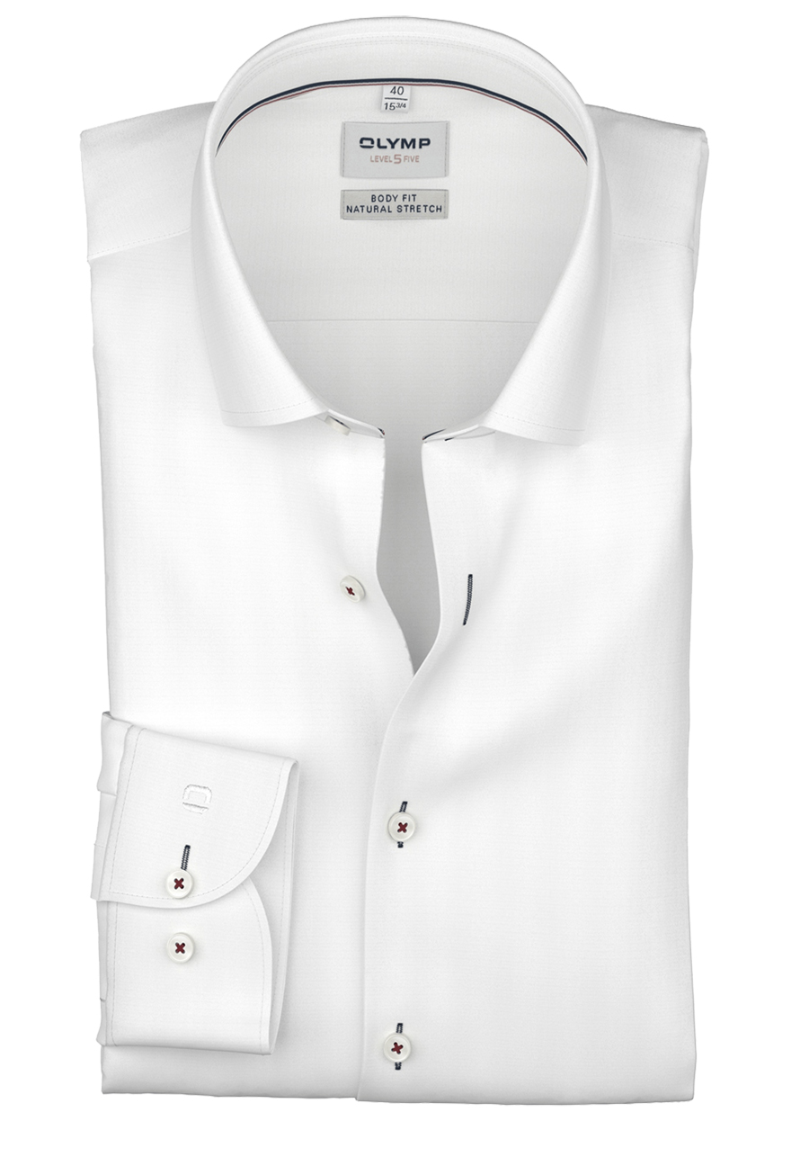 Produktbild f�r 'OLYMP Level Five body fit Hemd extra langer Arm New Kent Kragen Chambray wei�'