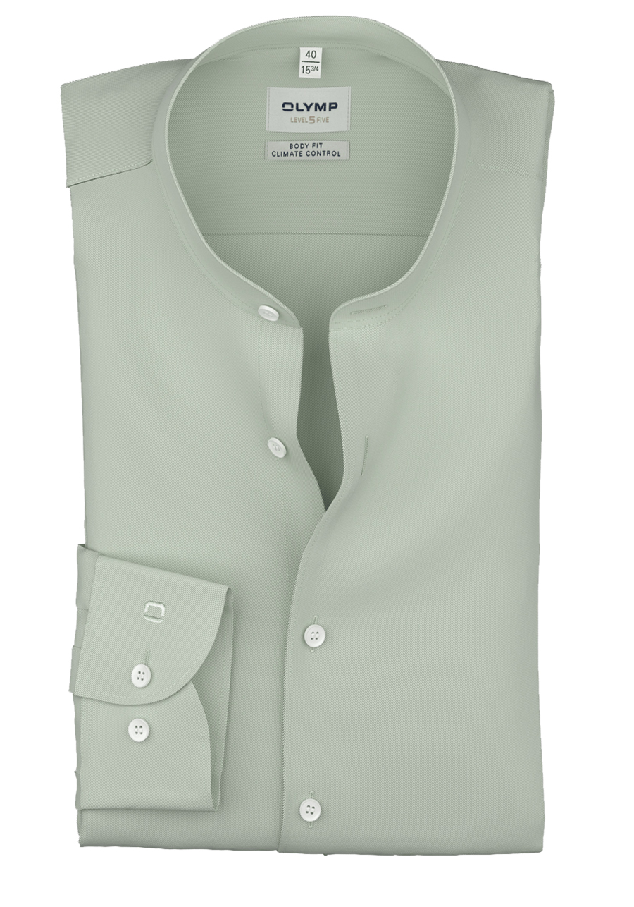 Produktbild f�r 'OLYMP Level Five 24/Seven body fit Hemd Langarm Stehkragen Stretch gr�n'