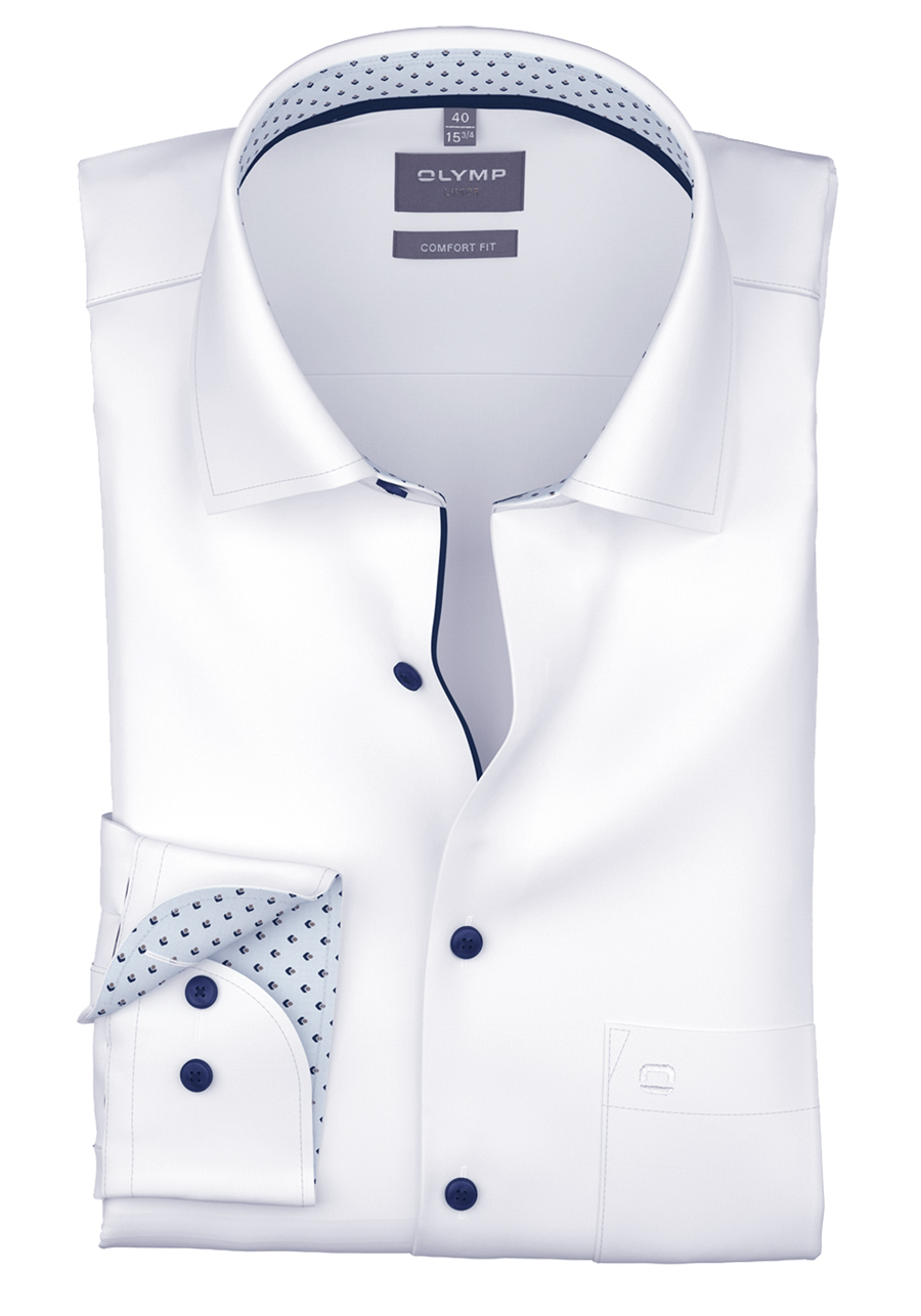 Produktbild f�r 'OLYMP Luxor comfort fit Hemd Langarm New Kent Kragen wei�'