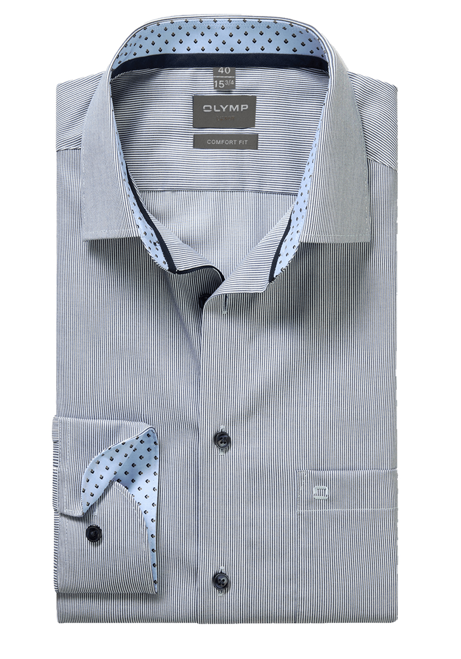 Produktbild f�r 'OLYMP Luxor comfort fit Hemd extra langer Arm New Kent Kragen dunkelblau'