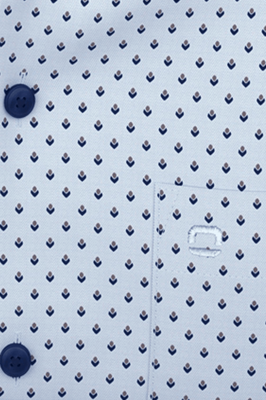 Produktbild f�r 'OLYMP Luxor comfort fit Hemd Langarm New Kent Kragen Feintwill Muster blau'