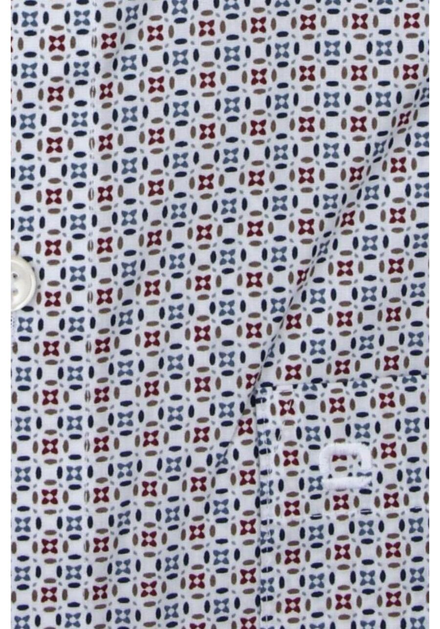 Produktbild fr 'OLYMP Luxor modern fit Hemd Langarm New Kent Kragen Muster wei'