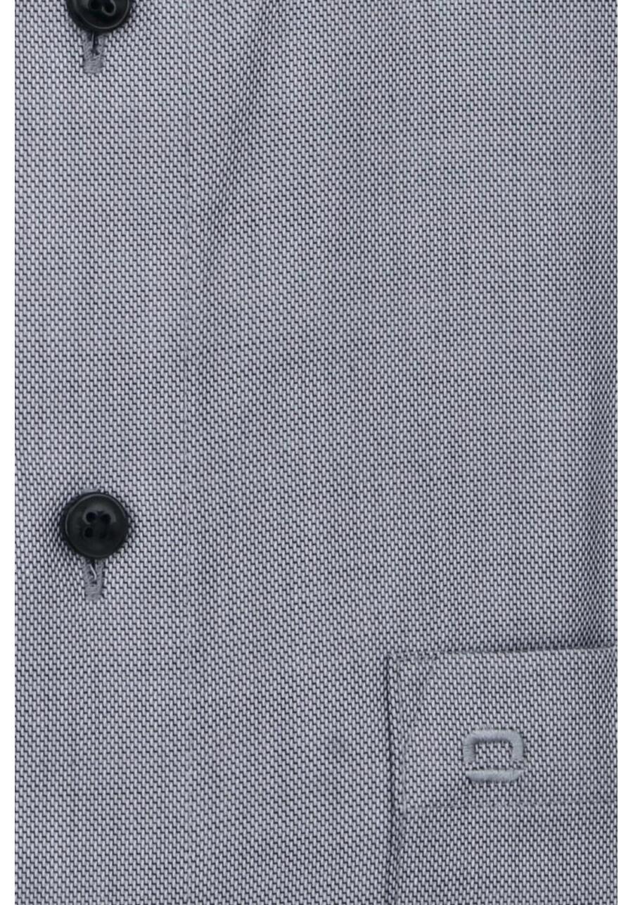 Produktbild fr 'OLYMP Luxor modern fit Hemd Langarm New Kent Kragen Struktur grau'