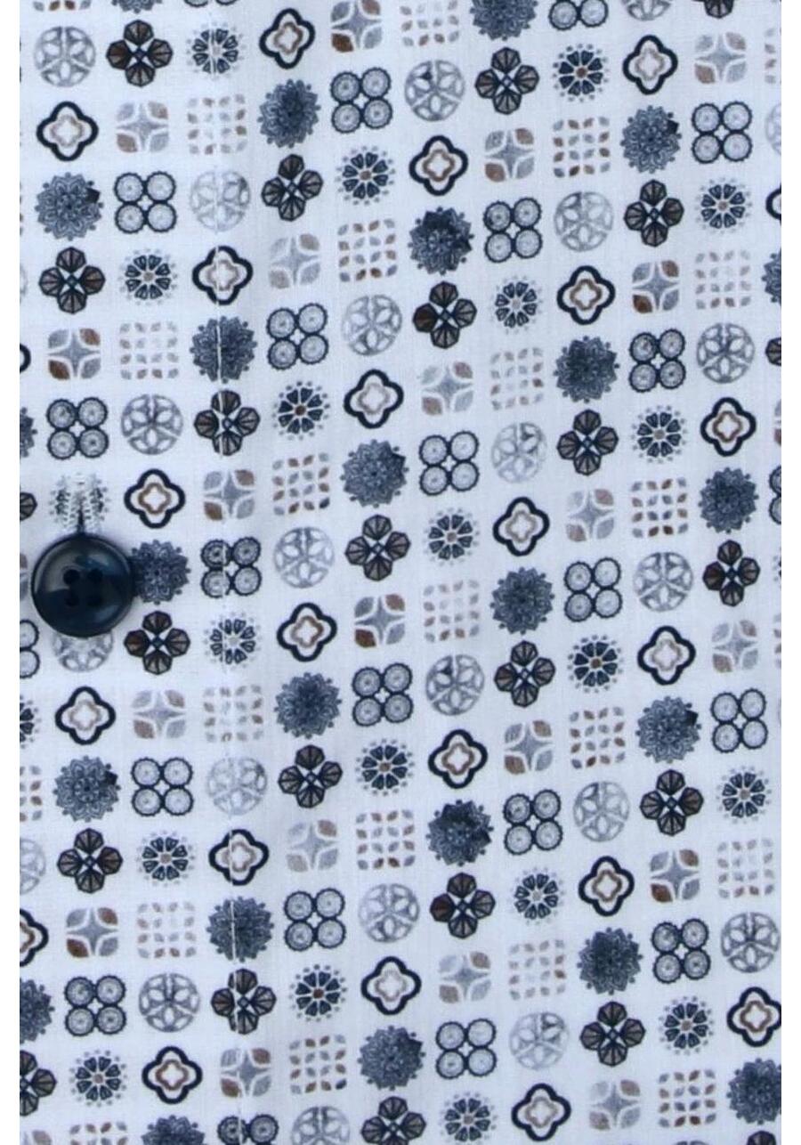 Produktbild fr 'OLYMP Luxor modern fit Hemd Langarm New Kent Kragen Muster blau'