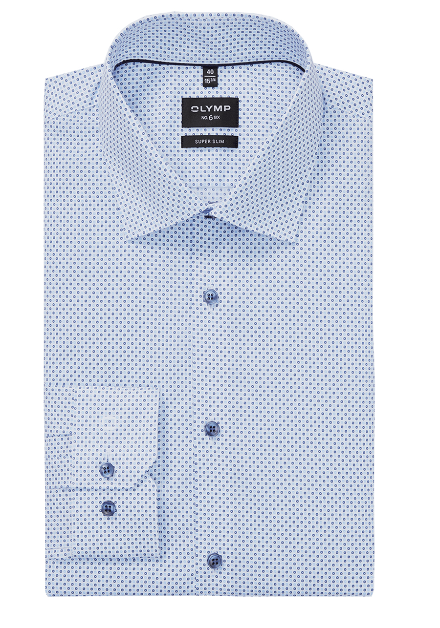 Produktbild f�r 'OLYMP No. Six super slim Hemd extra langer Arm New Kent Kragen Muster wei�'
