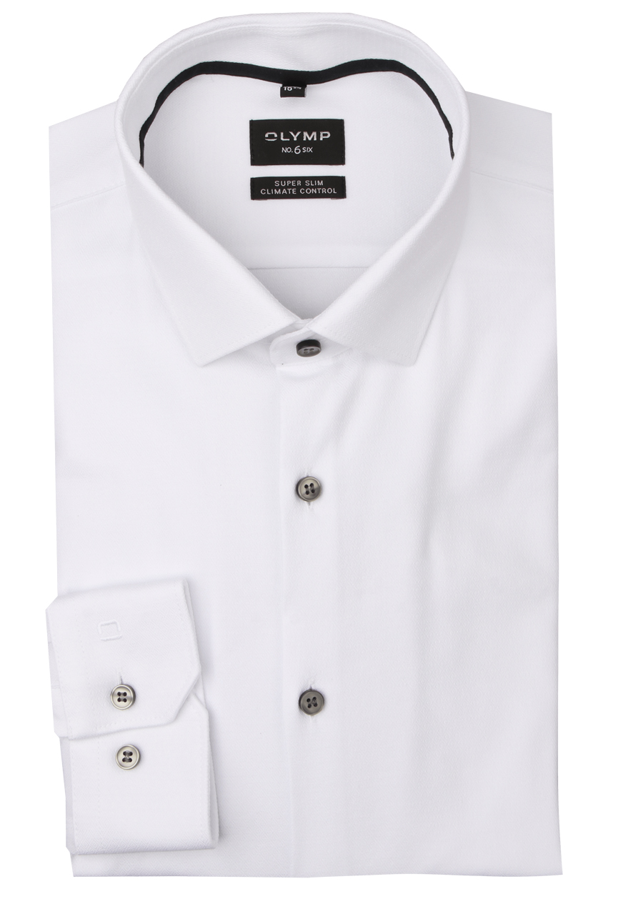 Produktbild f�r 'OLYMP No. Six 24/Seven super slim Hemd Langarm New Kent Kragen Rautenmuster wei�'