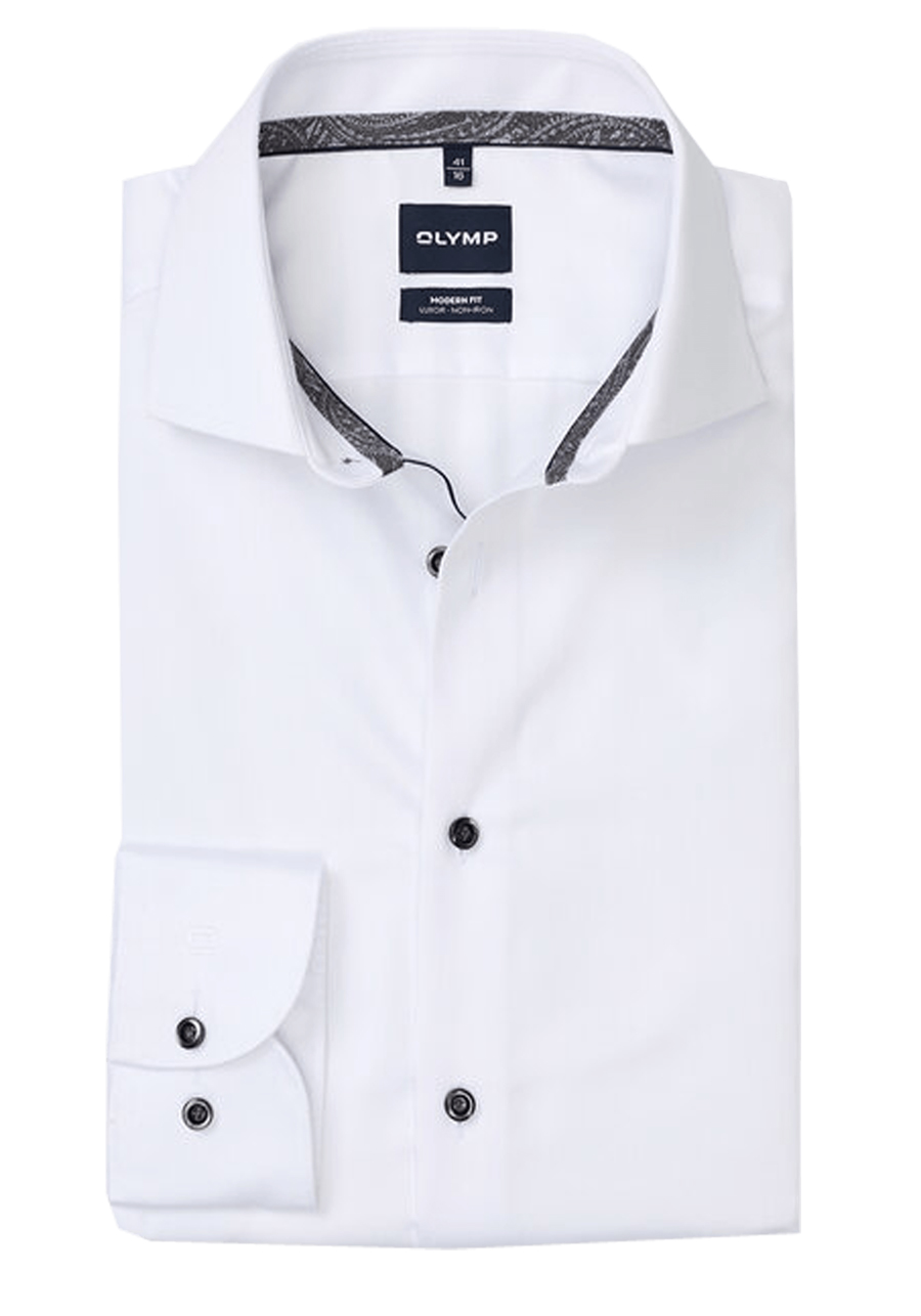 Produktbild f�r 'OLYMP Luxor comfort fit Hemd Langarm New Kent Kragen Feintwill wei�'