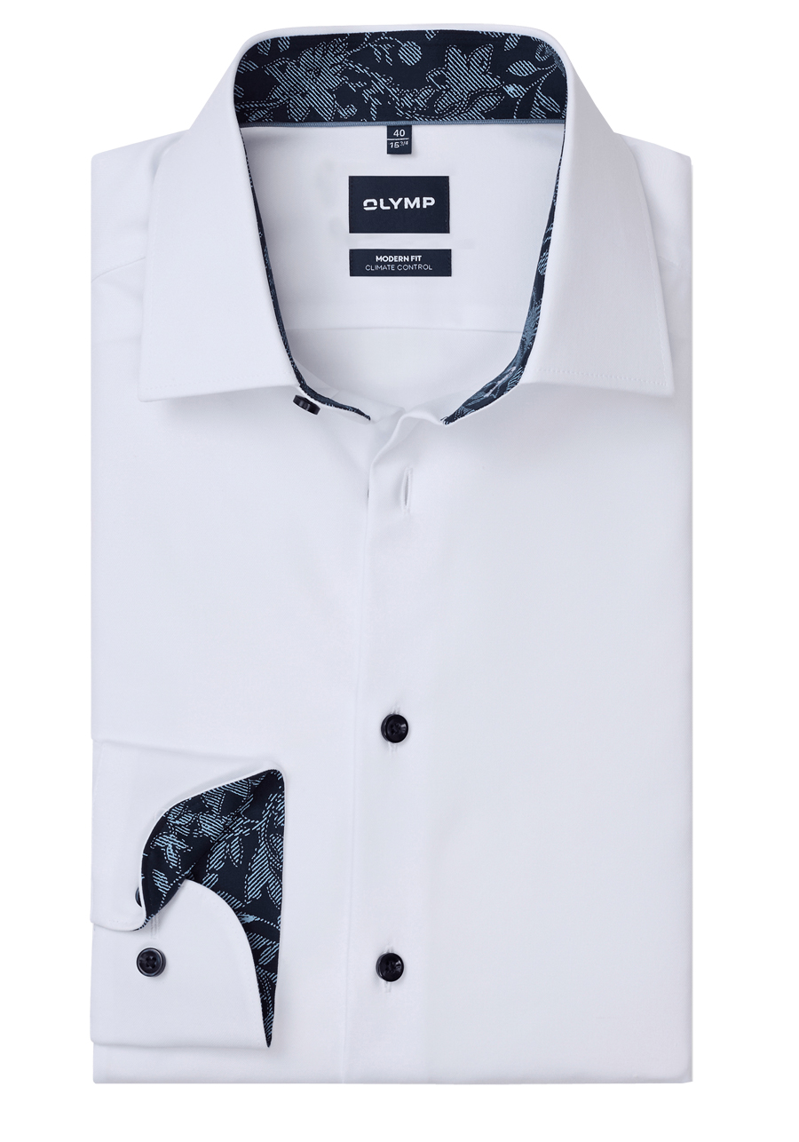 Produktbild f�r 'OLYMP Luxor 24/Seven modern fit Hemd extra langer Arm New Kent Kragen Feintwill wei�'