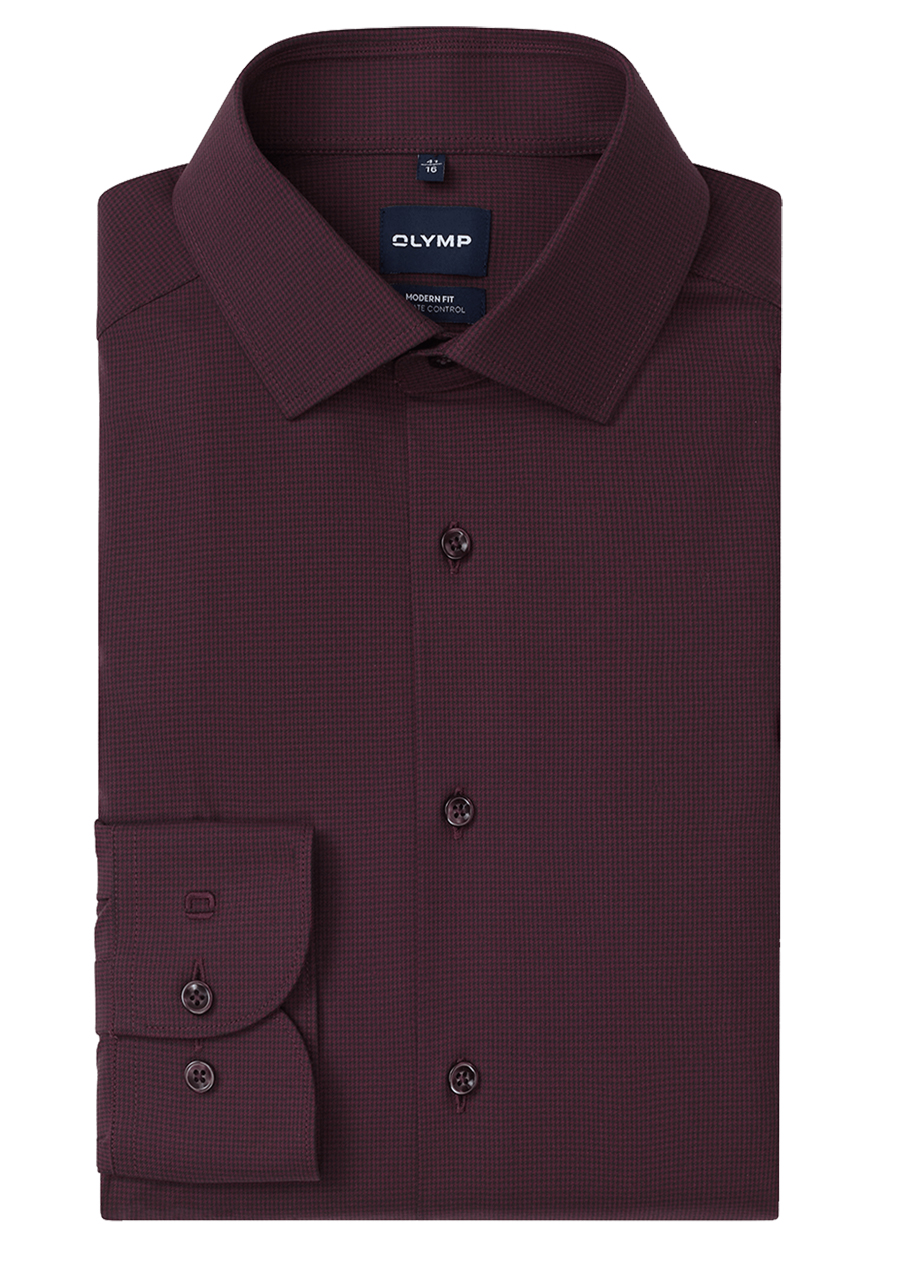 Produktbild f�r 'OLYMP Luxor 24/Seven modern fit Hemd extra langer Arm New Kent Kragen Karo rot'