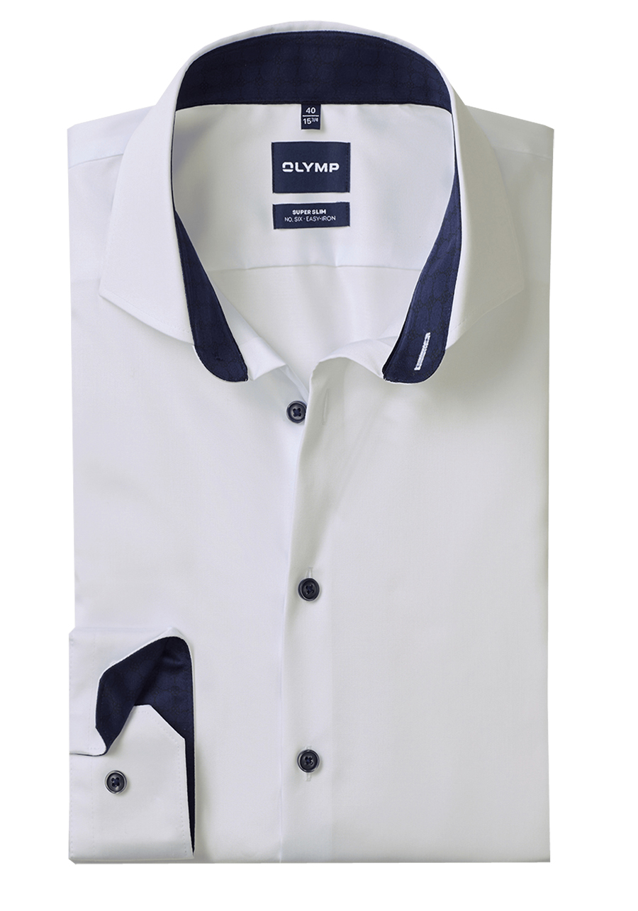 Produktbild f�r 'OLYMP No. Six super slim Hemd Langarm New Kent Kragen Satin wei�'