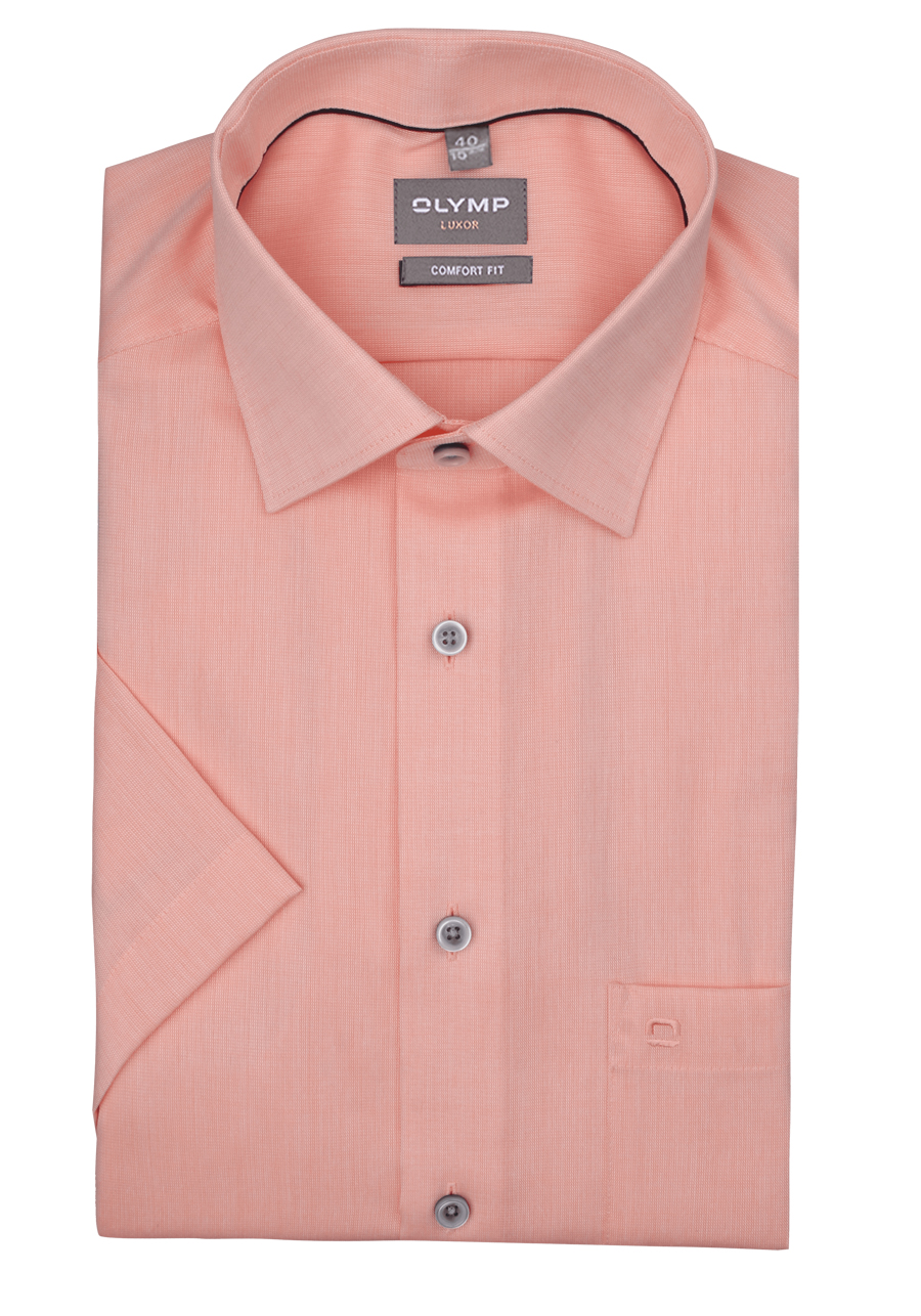 Produktbild f�r 'OLYMP Luxor comfort fit Hemd Halbarm New Kent Kragen Aircon orange'