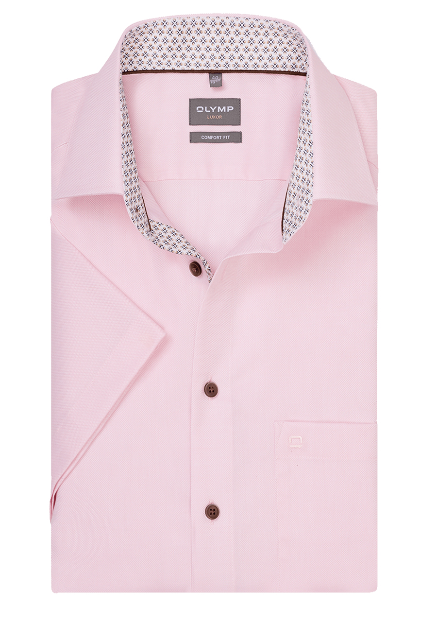 Produktbild f�r 'OLYMP Luxor comfort fit Hemd Halbarm New Kent Kragen rosa'