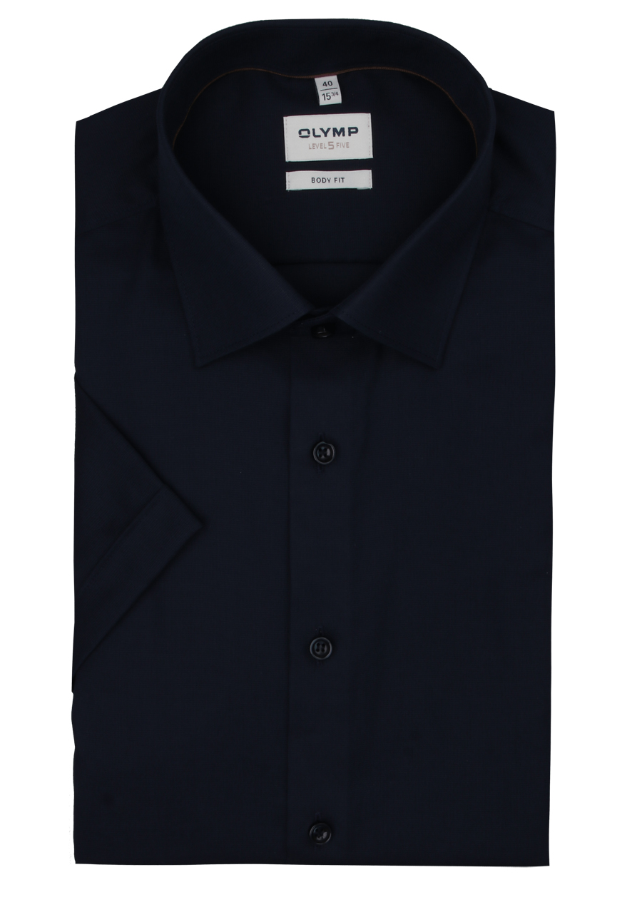 Produktbild f�r 'OLYMP Level Five body fit Hemd Halbarm New Kent Kragen Aircon navy'