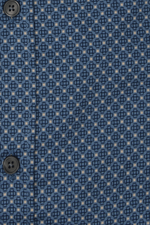 Produktbild fr 'OLYMP Casual regular fit Hemd Langarm New Kent Kragen Muster blau'