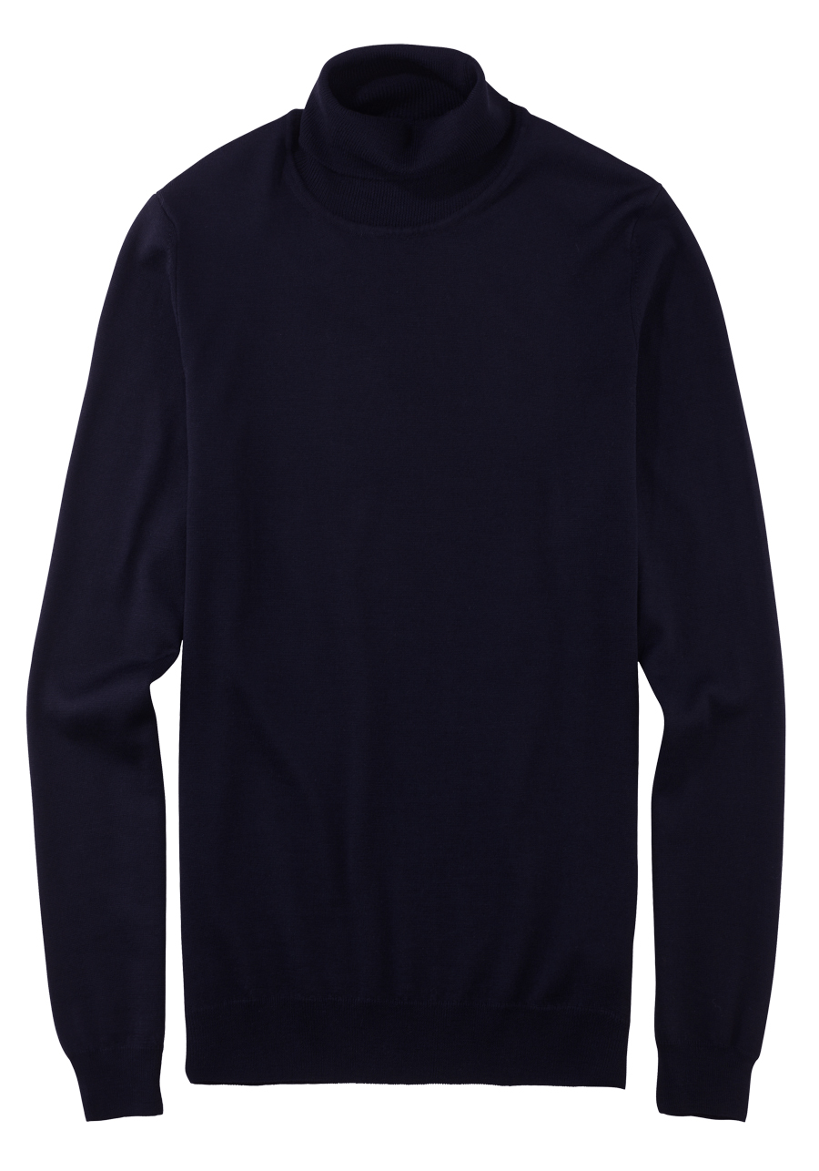 Produktbild f�r 'OLYMP Casual Strick Pullover Rollkragen extrafeine Merinowolle nachtblau'