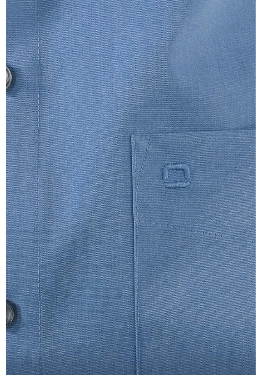 Produktbild fr 'OLYMP Luxor modern fit Hemd Halbarm Chambray mittelblau'
