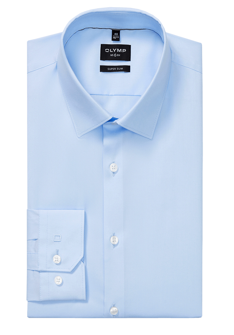 Produktbild f�r 'OLYMP No. Six super slim Hemd Langarm New Kent Kragen hellblau'