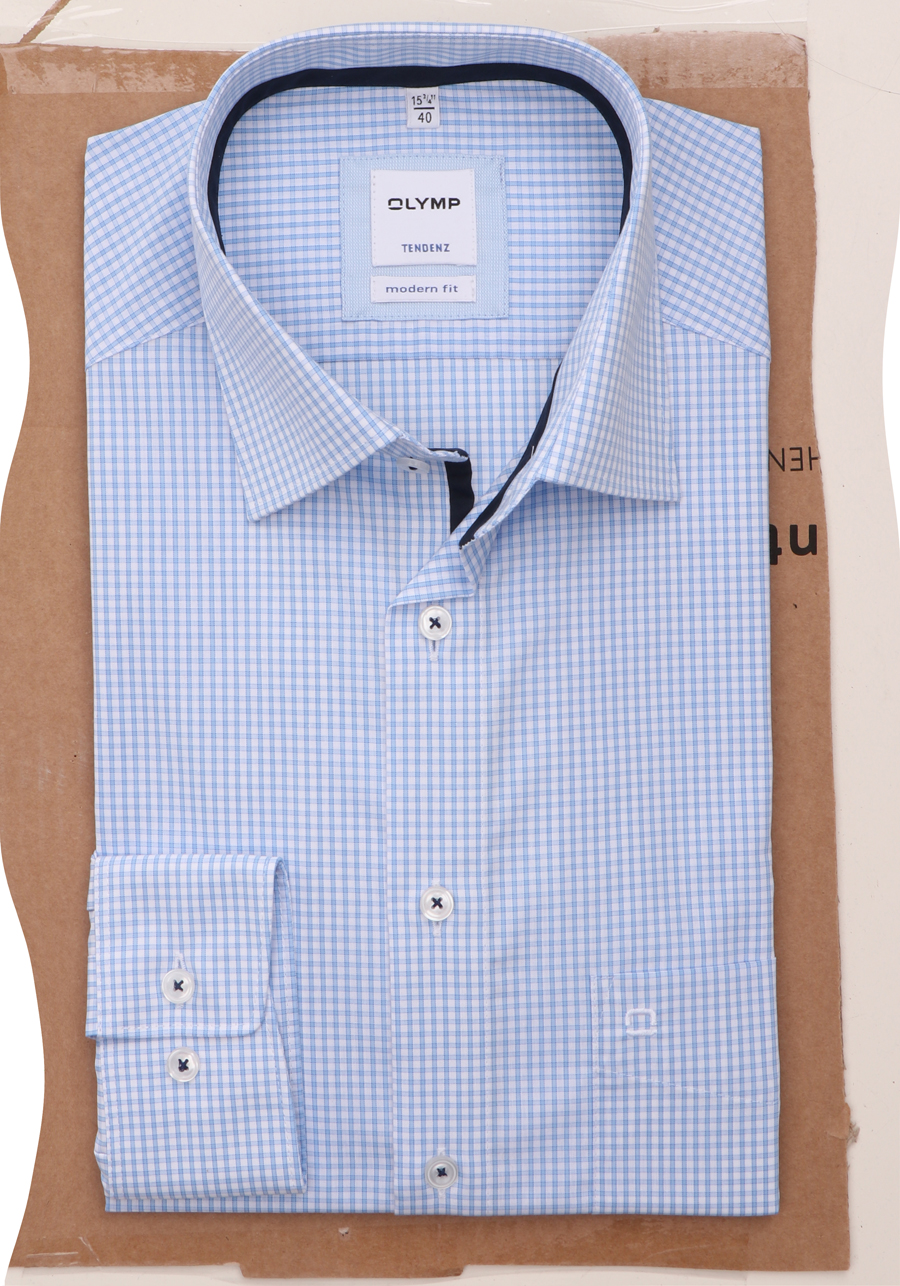 Produktbild f�r 'OLYMP No. Six super slim Hemd Langarm New Kent Kragen hellblau'