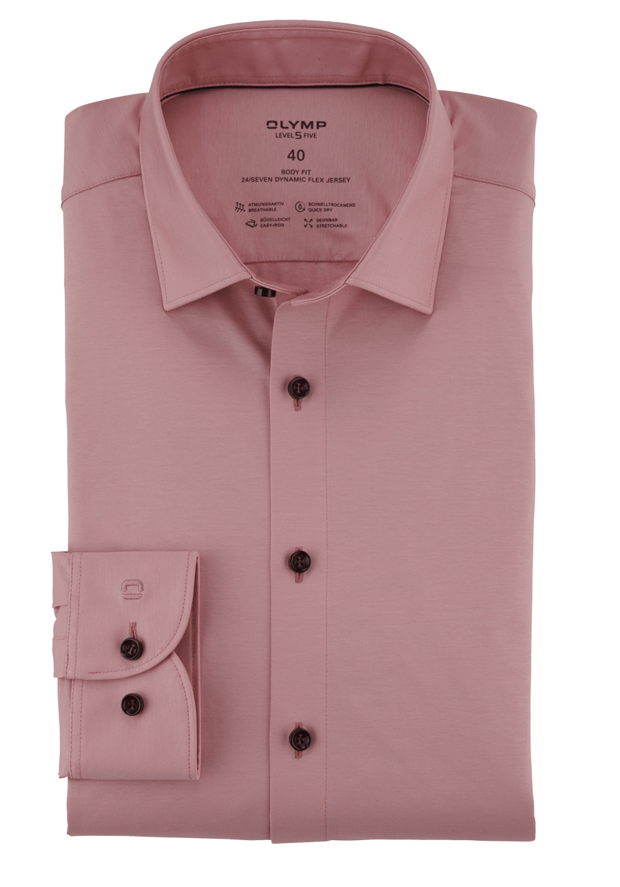 Produktbild fr 'OLYMP Level Five 24/Seven body fit Hemd Langarm Jersey Stretch rosa'