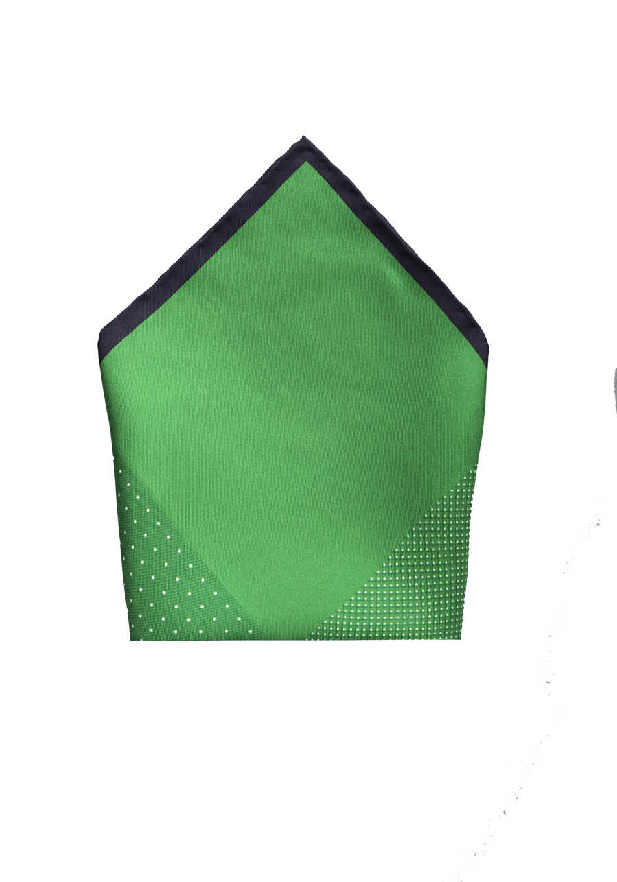 Einstecktuch grün reiner aus OLYMP Muster Seide handrolliert