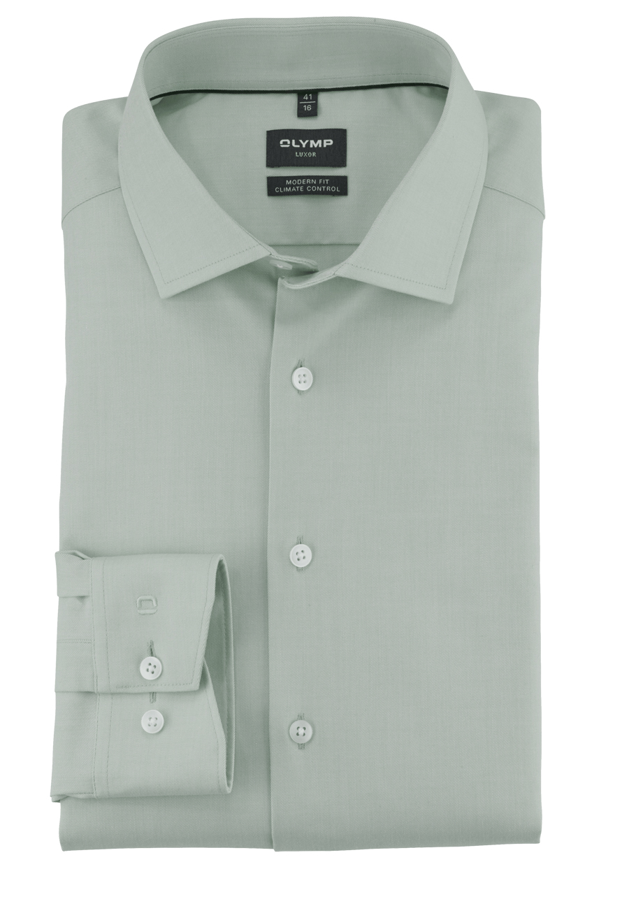 Produktbild f�r 'OLYMP Luxor 24/Seven modern fit Hemd Langarm Twill mint'
