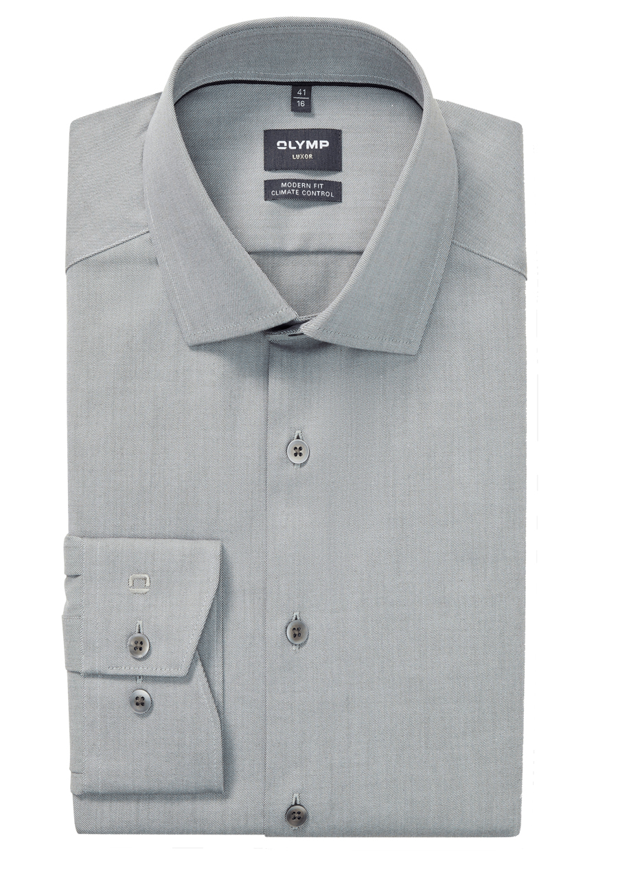 Produktbild f�r 'OLYMP Luxor 24/Seven modern fit Hemd Langarm Twill moos'