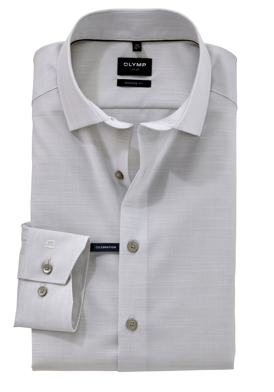 Produktbild fr 'OLYMP Luxor modern fit Hemd Wedding Special New kent Kragen Faux grn'