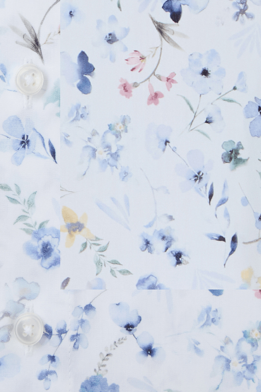 Produktbild fr 'OLYMP Luxor modern fit Hemd Halbarm New Kent Kragen Blumenmuster blau'