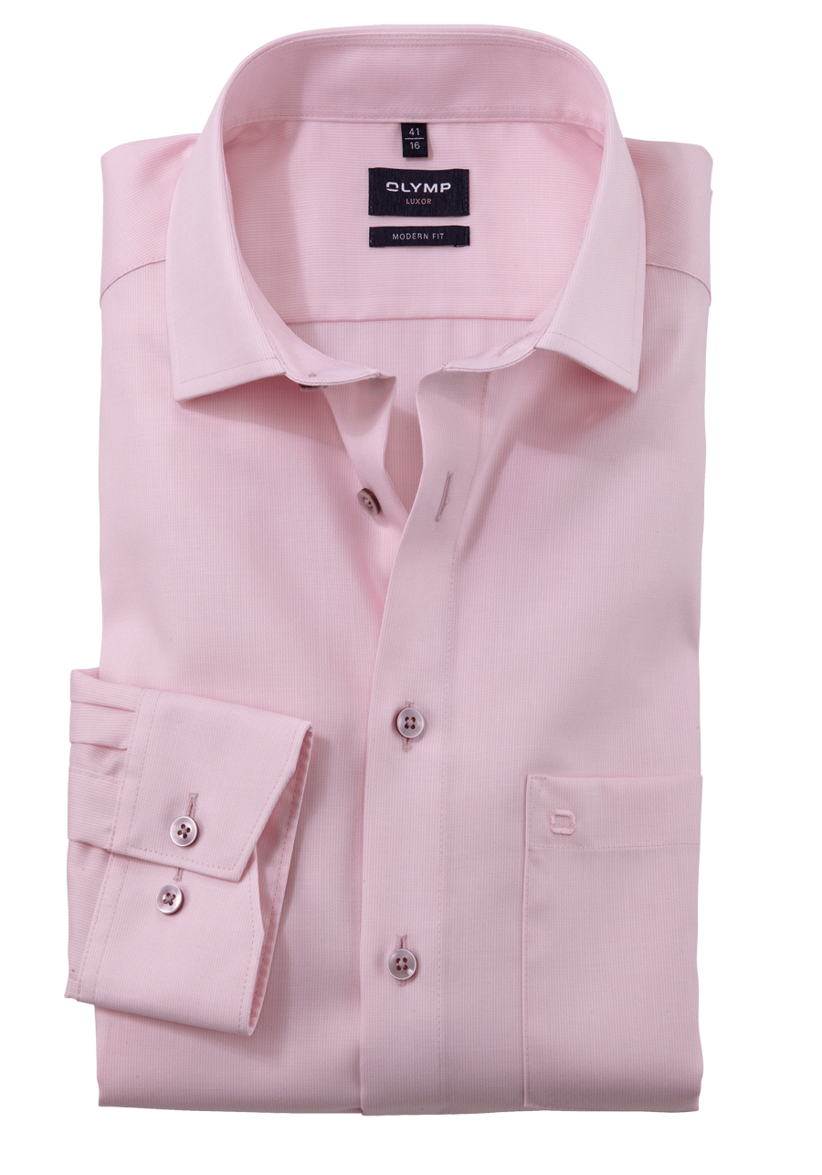 Produktbild fr 'OLYMP Luxor modern fit Hemd Langarm New Kent Kragen Faux rosa'