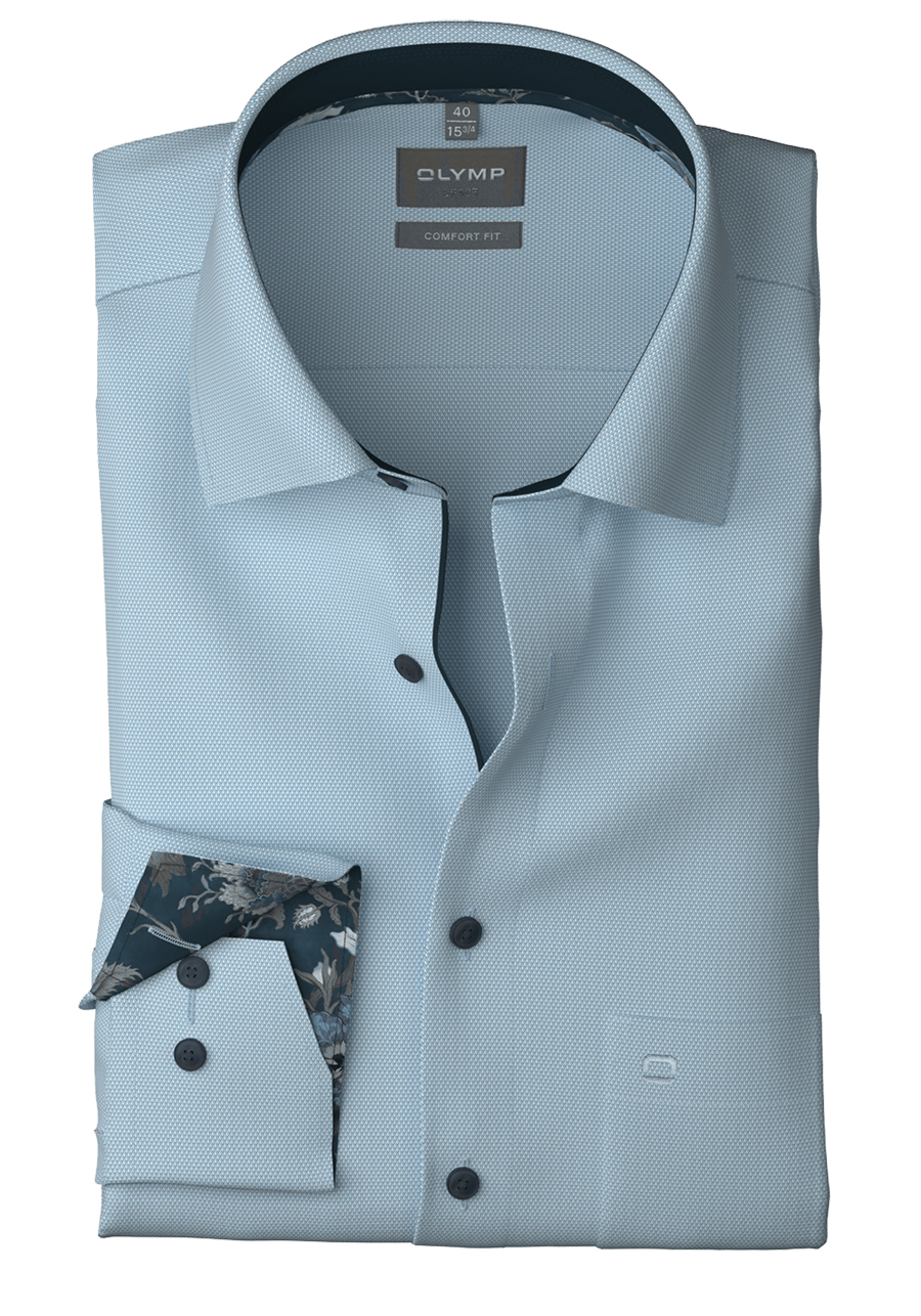Produktbild f�r 'OLYMP Luxor comfort fit Hemd extra langer Arm New Kent Kragen Faux hellblau'