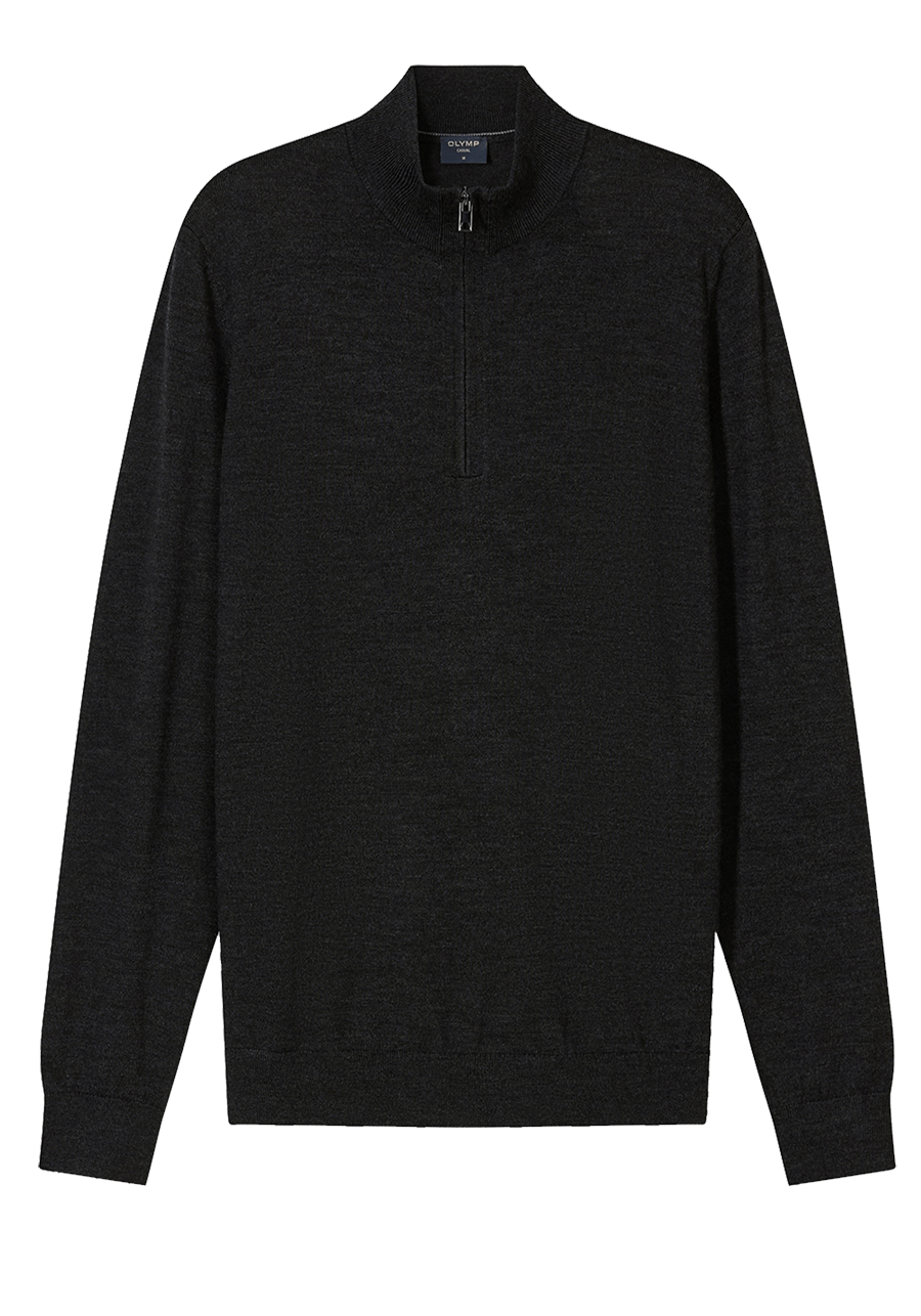 Produktbild f�r 'OLYMP Casual regular fit Troyer Langarm anthrazit'