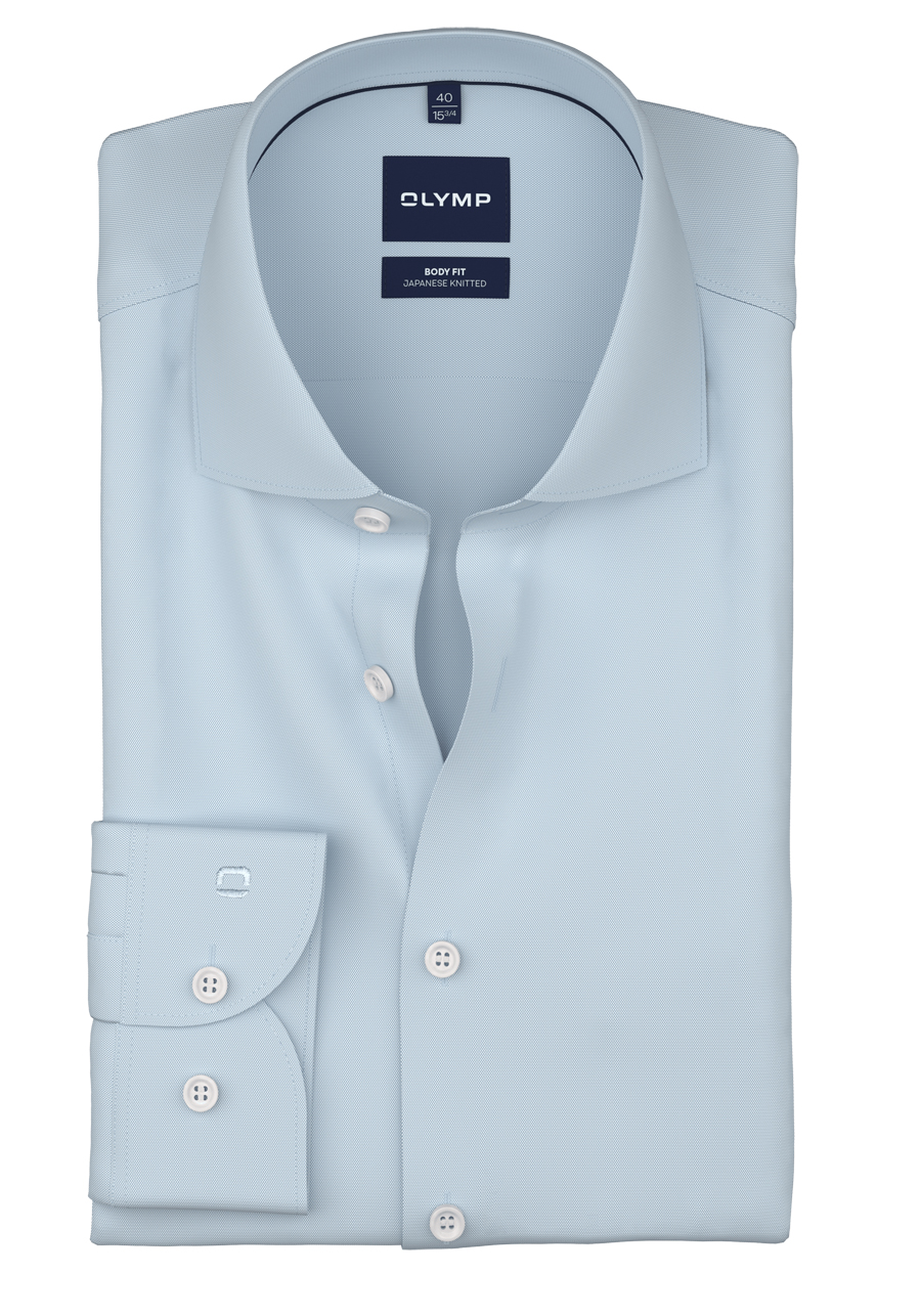Produktbild f�r 'OLYMP Level Five body fit Langarm Haifischkragen Japanese Knitted hellblau'