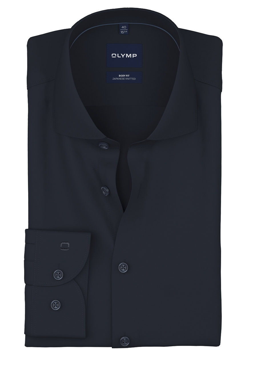 Produktbild f�r 'OLYMP Level Five body fit Langarm Haifischkragen Japanese Knitted nachtblau'