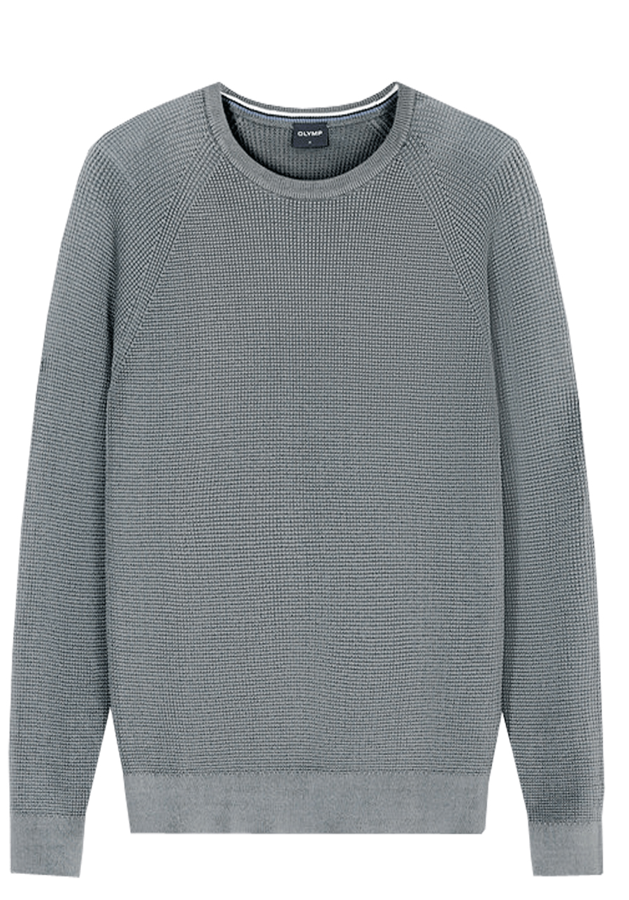 Produktbild f�r 'OLYMP Casual Strick Pullover Langarm Rundhals Strick grau'