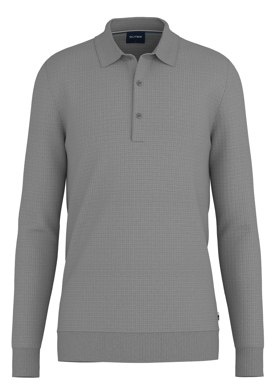Produktbild f�r 'OLYMP Casual Polo Halbarm Polokragen Strick grau'