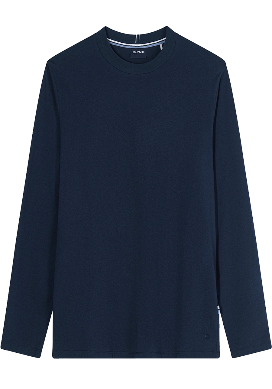 Produktbild f�r 'OLYMP Casual T-Shirt Langarm Rundhals Baumwolle Jersey nachtblau'