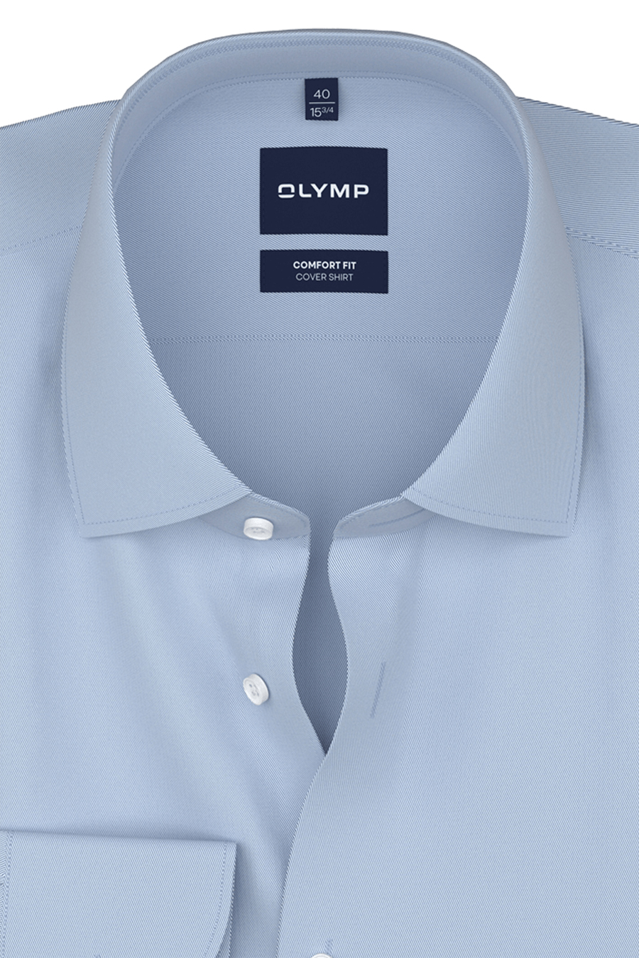 Produktbild f�r 'OLYMP Luxor comfort fit Hemd Langarm New Kent Kragen Cover Shirt hellblau'