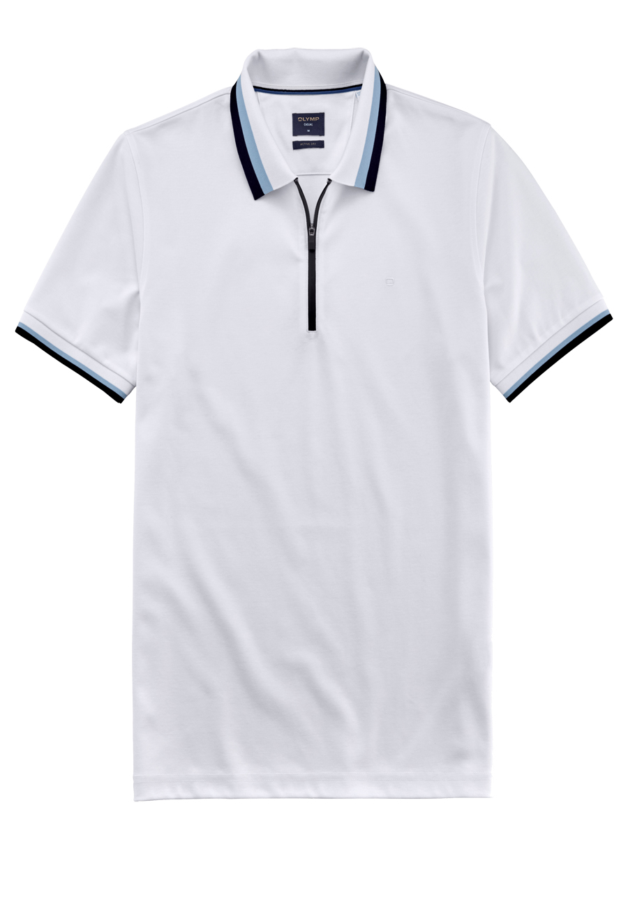 Produktbild fr 'OLYMP Casual Polo Halbarm Polokragen Active Dry Pique wei'