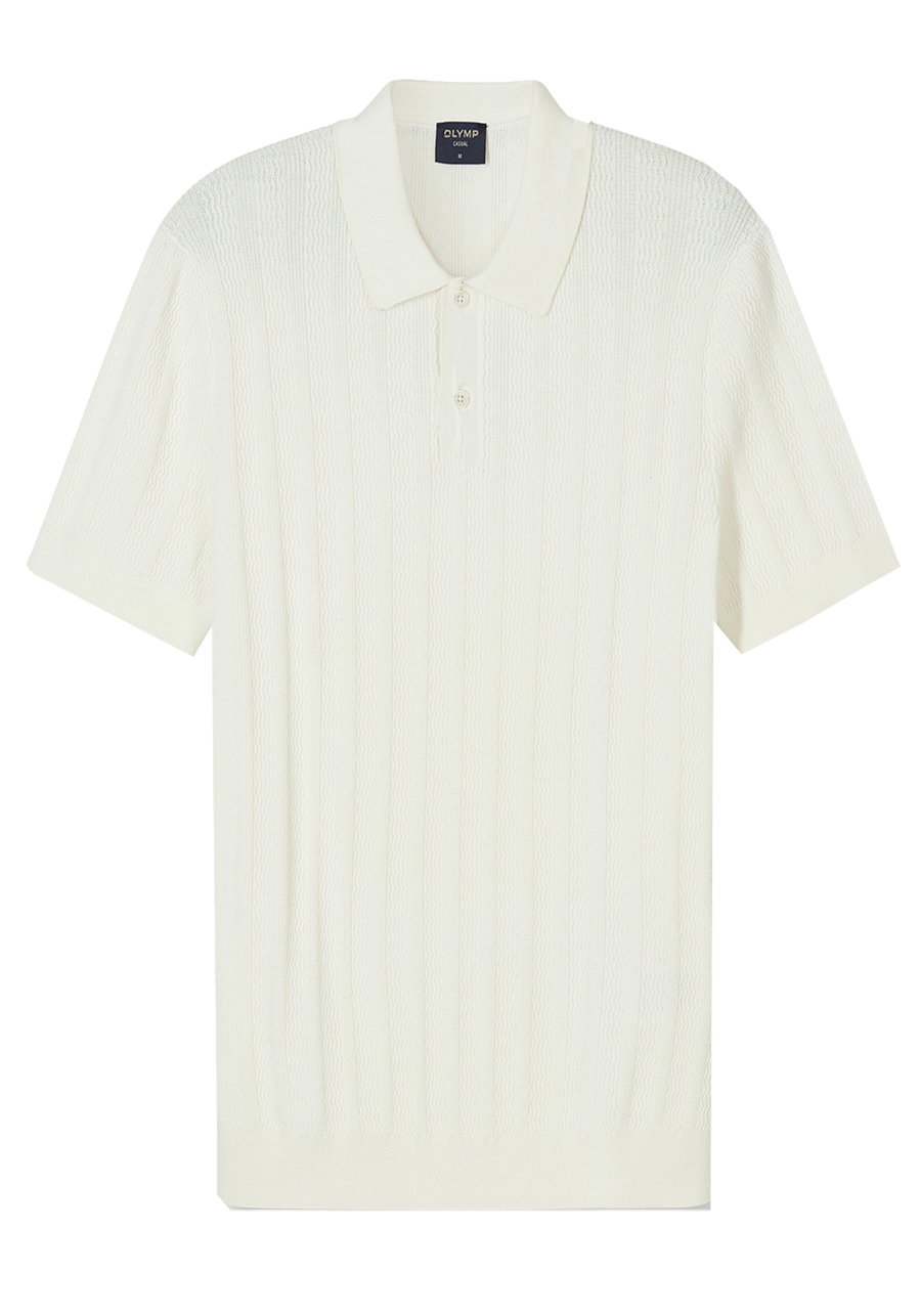 Produktbild f�r 'OLYMP Casual Polo Halbarm Polokragen Strick wei�'