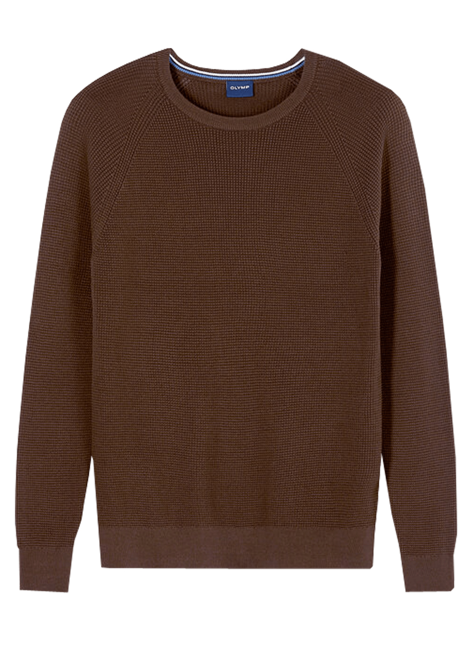 Produktbild f�r 'OLYMP Casual Strick Pullover Langarm Rundhals Strick schwarzbraun'